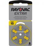 10x Rayovac Extra 10 hoortoestelbatterijen