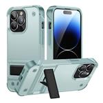 iPhone 16 Plus Armor Hoesje met Kickstand - Shockproof Cover Case - Lichtblauw