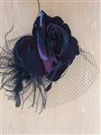 Burgundy Velvet Rose Fascinator.