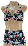 Aloha Beachwear, 50's Bikini in Tropical Orchid.