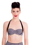 Hell Bunny, Elise Bikini in Black White Gingham small/ medium.
