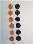 Bow and Crossbones, Glam it Up Glitter Disc Bracelet in Black.