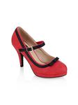 Collectif, Lulu Hun, Debbie Suede Mary Jane in Red in maat 36.