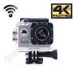 4k Ultra HD sports action camera met lcd scherm en Wifi - zilver