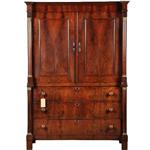 Antieke kast / Empire kabinet ca. 1810 met vrijstaande kolommen mahonie (No.211001)