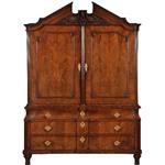 Antieke kast / Strak Hollands Kabinet met fronton overgangsperiode ca. 1800  [No.412033)