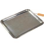 Antieke dienbladen / Groot strak en zwaar uitgevoerd Silver plated dienblad ca. 1910 (No.921732)