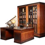 Art Deco Herenkamer zeer groot bureau én boekenkast Pander ca. 1915 [No.155074)