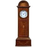 Antiek Varia / Miniatuur staand Horloge Engels ca.1875 in mahonie met inlegwerk (No.822151)