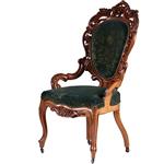 Antieke Armstoelen / Hoge Willem III zetel geschikt voor bureau ca 1870 incl. stoffering naar wens (