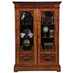 Antieke kasten / Hollandse mahonie bibliotheekkast ca 1855 met gestoken 