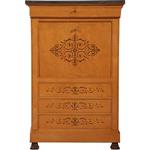 Blonde secretaire abattant of klep secretaire met geheime vakjes, esdoorn met amarant ca 1835 (No.93