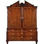 Antieke kast / Strak Hollands Kabinet met fronton overgangsperiode ca. 1800  [No.412033)#