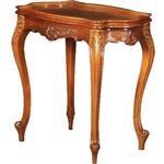 Antieke bijzettafels / Wijntafels / Notenhouten ovaal geschulpte bijzettafel ca. 1900 Pander & Zn. (