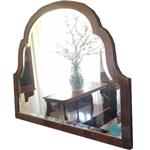Antieke spiegel / Grote Art Deco palissander wandspiegel ca. 1925 Frankrijk 111 X 85 cm  (No.481879)