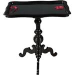 Antieke bijzettafel / Wijntafel / Bijzettafel Willem III ca. 1875  Zwart gepolitoerd (No. 782323)