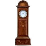 Antiek Varia / Miniatuur staand Horloge Engels ca.1875 in mahonie met inlegwerk (No.822151)