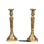 Antieke kandelaren / Stel van 2 Engelse candlesticks 18e eeuw (No.900815.U)