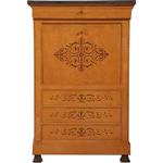 Blonde secretaire abattant of klep secretaire met geheime vakjes, esdoorn met amarant ca 1835 (No.93