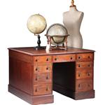 Zeer klein semipartner desk - Bibliotheektafel of centertable  ca 1870 mahonie [No.960425)