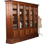 Allemachtig grote bibliotheekkast met 5 deuren ruim 3 meter breed ca 1925 (No.212810)