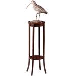 Hollandse lampetafel in strak mahonie ca. 1900 met ingelegde biesjes (No.222120)