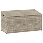 vidaXL Tuinbox 110x50x58 cm poly rattan lichtgrijs