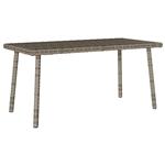 vidaXL Tuin salontafel rechthoekig 80x40x37 cm poly rattan grijs
