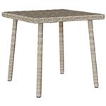 vidaXL Tuin salontafel rechthoekig 40x40x37 cm poly rattan lichtgrijs