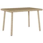 vidaXL Tuin salontafel rechthoekig 60x40x37 cm poly rattan beige