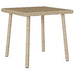 vidaXL Tuin salontafel rechthoekig 40x40x37 cm poly rattan beige