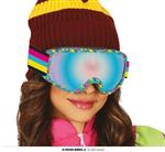 Neon 80S Skibril Geel Blauw Roze