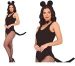 Zwarte Accessoireset Muis 3 delig