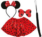 Minnie Mouse Accessoireset Zwart Rood