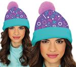 Neon 80S Muts Paars Blauw