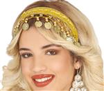 Gele Hoofdband Gouden Munten