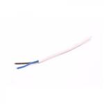 Rond kunststof. 2x0,75mm2. Wit