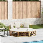 vidaXL Loungebed voor buiten zonder luifel poly rattan