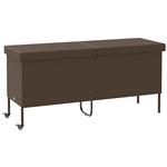 vidaXL Tuinbox met wielen 160x55x75 cm poly rattan bruin