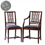 Stel van 8 antieke stoelen ca 1890 2 met armleuningen incl. herstoffering naar wens (No.231605)