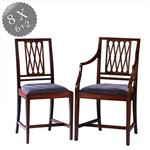 Stel van 8 antieke stoelen ca 1890 2 met armleuningen incl. herstoffering naar wens (No.231605)