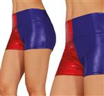 Gekleurde Korte Broek Blauw Rood Metallic