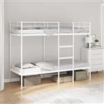 vidaXL Stapelbed zonder matras 75x190 cm staal wit