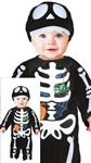 Halloween Kostuum Wit Zwart Baby Skelet