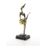 Een bronzen beeld/sculptuur van een naakte vrouw