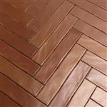 Handvorm visgraat tegels Metallic koper 5x25-65m²