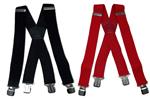 Duo Pack  Heavy Duty Bretels (zwart rood) 4 clips