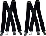Duo Pack  Heavy Duty Bretels (zwart) 4 clips