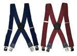 Duo Pack  Heavy Duty Bretels (donkerblauw bordeauxrood) 4 clips