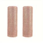 Deco Mesh Metallic Roségoud Voor Kransen en Inpakken Decomesh